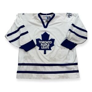 Vintage Toronto Maple Leafs Jersey NHL Hockey CCM Men's XL White Air-Knit Canada